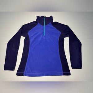 COLUMBIA Sweatshirt Womens 2 Tone Purple Glacial Fleece III Quarter Zip Sz Med